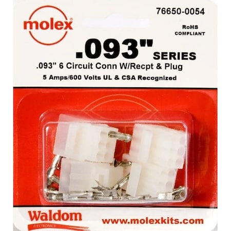 Molex 15 Ckt Conn .093 Plug Recpt Pin Socket Kit 1375PRT